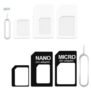 Ch*【พร้อมส่ง】ชุดอะแดปเตอร์ซิมการ์ด 4 In 1 พร้อมขาการ์ด Micro Sim สําหรับ Nano S