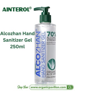 AINTEROL แอลกอฮอล์เจล สูตรอ่อนโยน Alcozhan Hand Sanitizer Gel (250 ml)