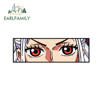 Earlfamily สติกเกอร์ไวนิล กันน้ํา ลายการ์ตูนอนิเมะ One Piece Eyes Slap 13 ซม. x 4.5 ซม. สําหรับติดตกแต่งรถยนต์ แล็ปท็อป