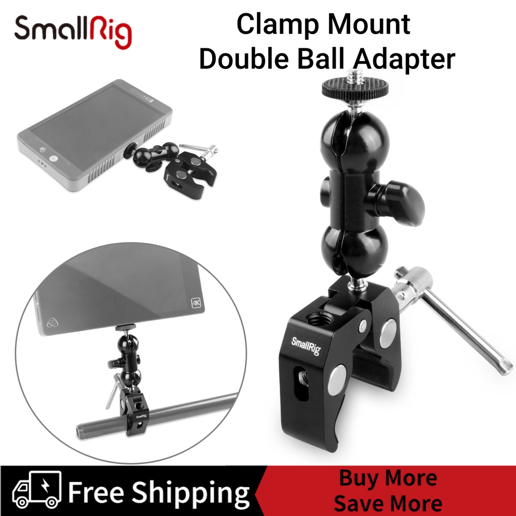 SmallRig Multi-function Super Clamp with Double Ball Heads & 1/4" Screw 1138