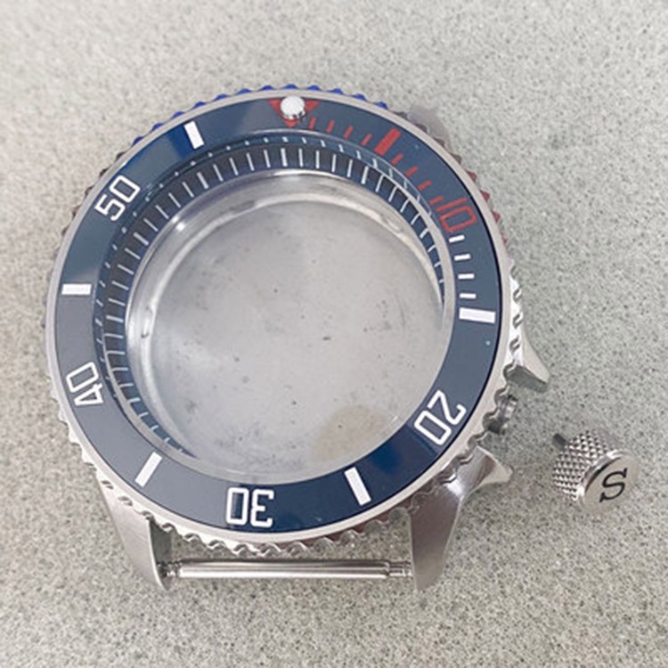 เคสนาฬิกาข้อมือสเตนเลส 41.5 มม. 3.8 ตําแหน่ง สีดํา SKX007 สําหรับ NH35 36 Movement
