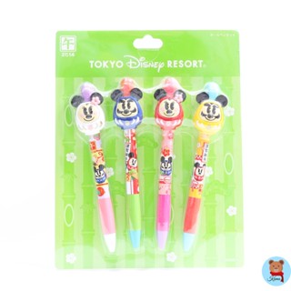 ✅พร้อมส่ง set 1 daruma Tokyo Disney Resort Disney Mickey Mouse pen set 4pieces🇯🇵ปากกา มิกกี้เมาส์ ดิสนี่ย์