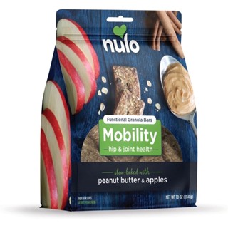 ขนมสุนัข Nulo Functional Granola Bars สูตร Mobility Hip &amp; Joint Health Peanut Butter &amp; Apples ขนาด 284 g (08 Oct 2023)