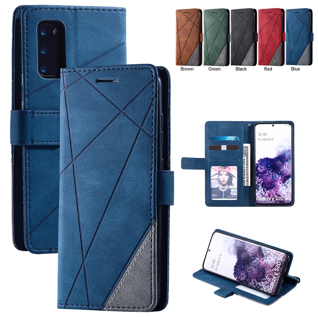 เคส Case for iPhone 11 Pro Max 12 13 mini 14 7 8 6 6s Plus SE 2020 2022 X XR XS Max เคสฝาพับ เคสเปิดปิด โทรศัพท์มือถือ หนัง PU ซิลิโคน TPU นิ่ม กันกระแทก พร้อมช่องใส่บัตร และสายคล้อง สําหรับ Splice Leather Flip Cover Wallet Hand Strap  ซองมือถือ