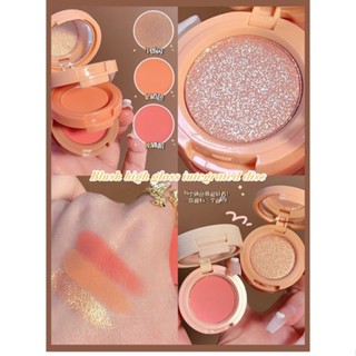 MISSLARA BLUSHER &amp; HIGHLIGHTER บลัชออน ปัดแก้ม ไฮไลท์ 3 ชั้น