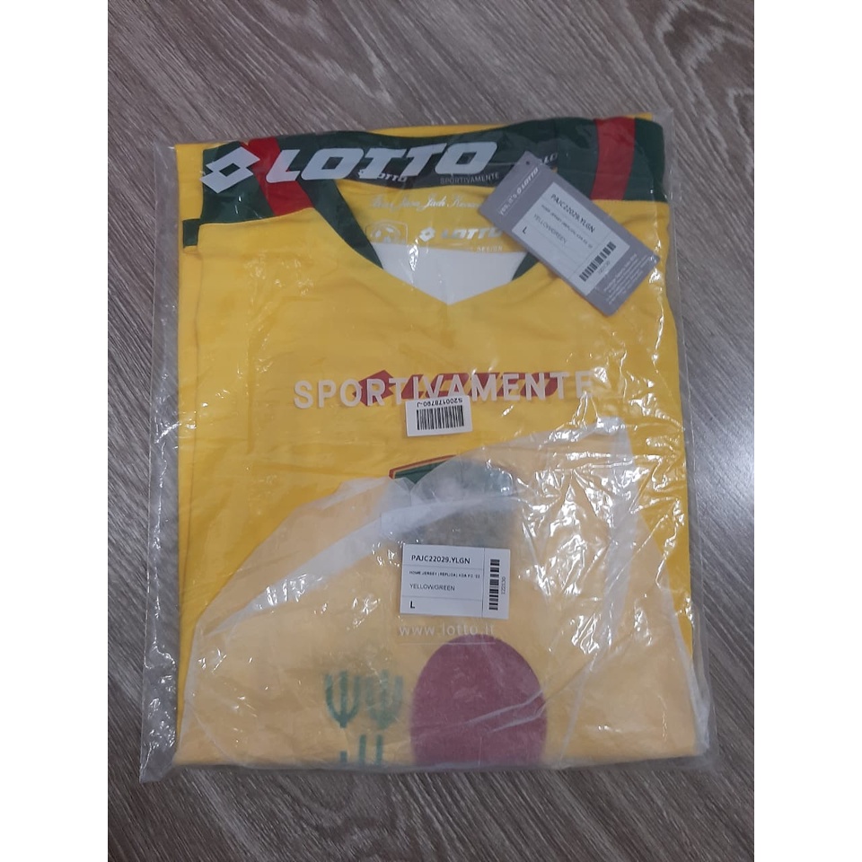 Lotto Kedah Darul Aman KDA FC 2022 Home Replica Issue Jersey Size L เท่านั้น – (สีเหลือง) Jimat Man