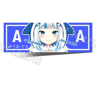 Gawr Gura สติ๊กเกอร์ 2 ชิ้น Gawr Gura Hololive Sticker Vtuber HololiveEN สติ๊กเกอร์ติดรถยนต์ Anime Bumper Stickers