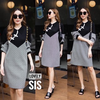 🌈🌿🌸🌼🌺🤎🧡🇰🇷 Knit Qipow 2Tone Long Sleeve Dress