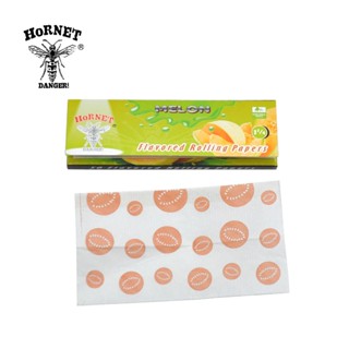 กระดาษโรล Hornet กลิ่นเมลอ 78 มม 50 แผ่น/ตลับ 🌿 Hornet Melon Flavored Rolling Papers 78mm 1 1/4 Size 50 Leaves/Booklets