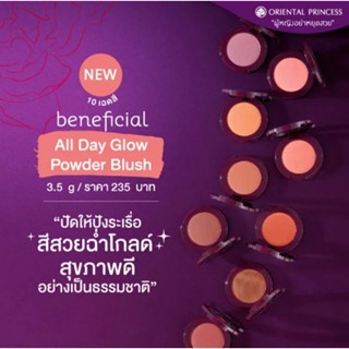 บลัชออน โอเรียนทอล  Oriental Princess beneficial All Day Glow Powder Blush