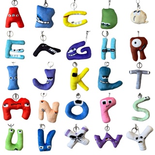 Alphabet Lore Plush Pendant Doll Keychain Toys Baby Educational Toy Home Decor Xmas Gift Pendant Cosplay Props Toys Key Chain Keyring