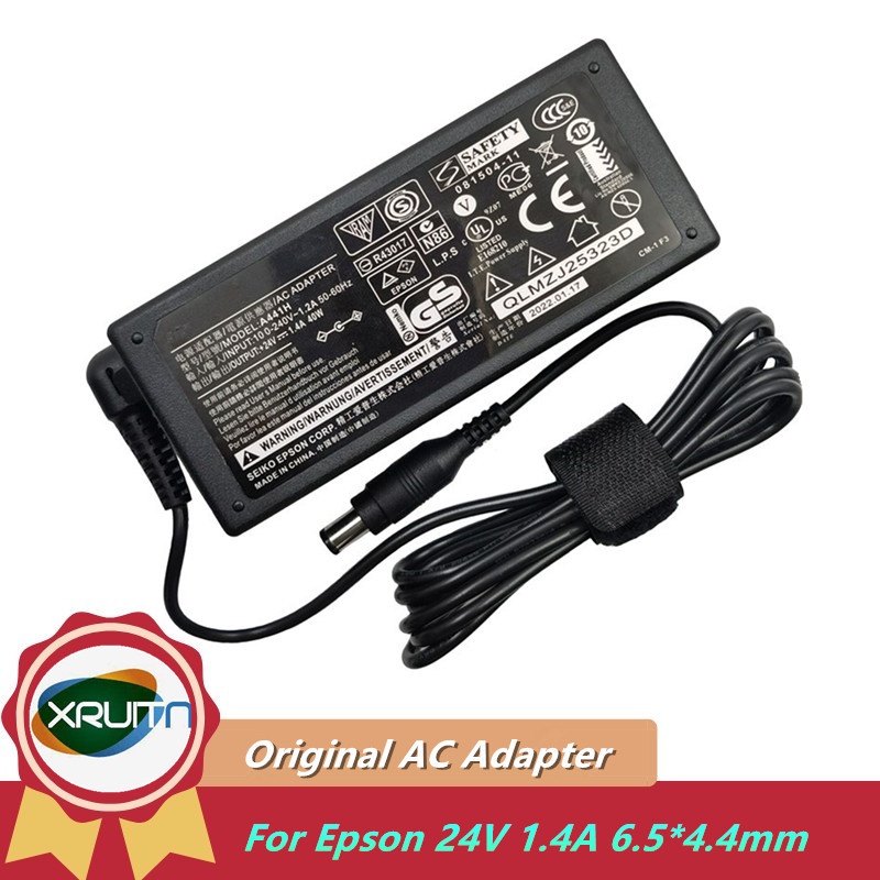 24V 1.4A 1.3A 1.37A A441H A291E Original AC Adapter สําหรับ Epson Scanner & Printer J143A 2480 3590 