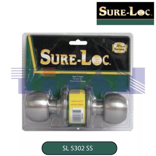 ลูกบิดห้องน้ำ (ชัวร์ล็อค) Sure Loc รุ่น SL 5302SS (สีสแตนเลสด้าน)