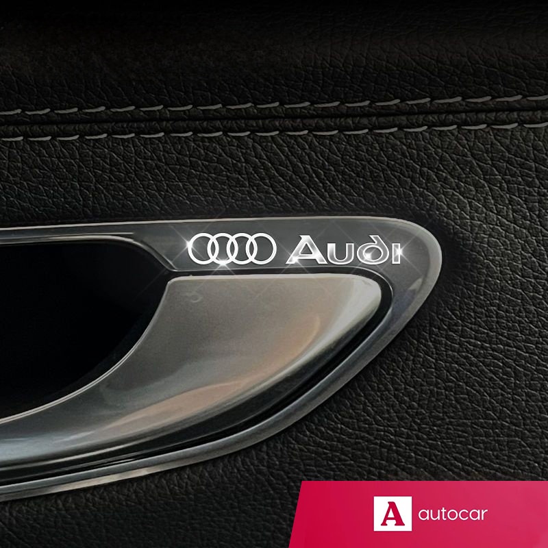 สําหรับ Audi โลโก้ 3D ป้ายโลหะเงินชุบสติกเกอร์ตกแต่งสําหรับ TT mk2 mk3 8j A4 B5 B9 B8 A5 A6 c5 Q2 Q5