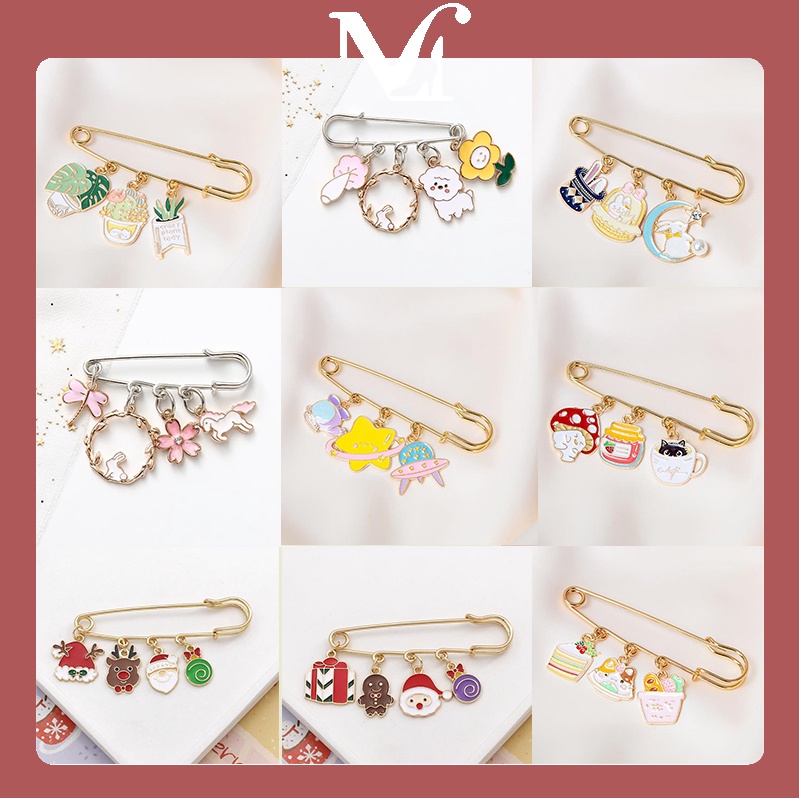 [MOYENNE TH] เสื้อผ้าปักหมุด ตะขอกางเกง ความสะดวกสบายที่ถอดออกได้ งดงาม แนวโน้มยอดนิยม สไตล์การ์ตูน รูปแบบน่ารัก