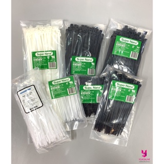 YOJI ONLINE เคเบิ้ลไทร์ เคเบิลไทร์ พลาสติกรัดสายไฟ หนวดกุ้ง  (ถุงละ100เส้น) Handsome / Nano Cable tie