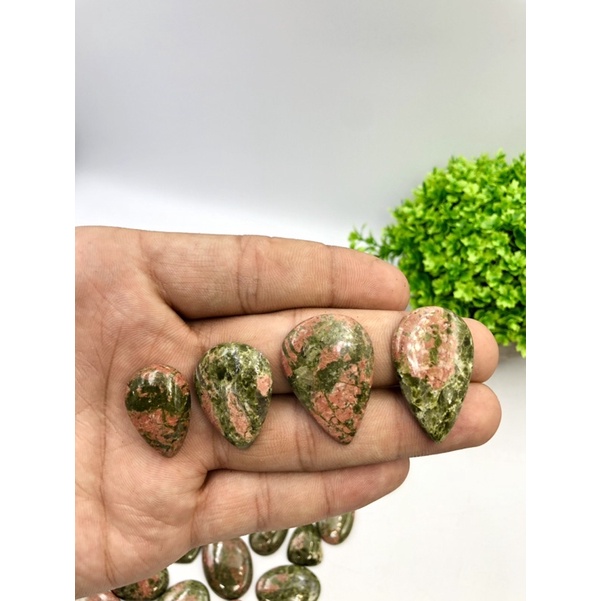 1 Pc Random Pick Natural Unakite Wholesale Price Stone Cabochons Handmade And hand polished for Making Jewelry