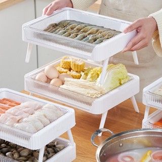 Kitchen Draining Side Dish Rack Creative Kitchen Vegetable Food Side Dish Rack Pot Drain  Basket Kitchen Storage Sundrie