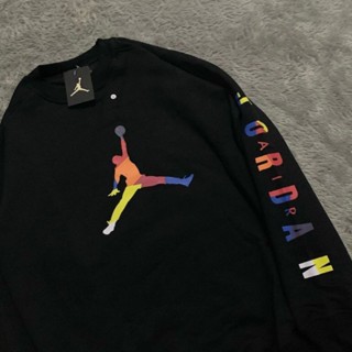 เสื้อคอกลม AIR JORDAN MULTICOLOR BLACK&lt;Unk&gt; LABEL