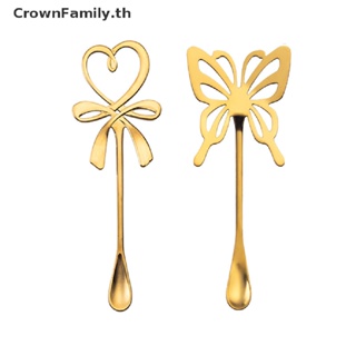 [CrownFamily] ช้อนกาแฟ ด้ามจับยาว รูปหัวใจ ขนาดเล็ก [TH]