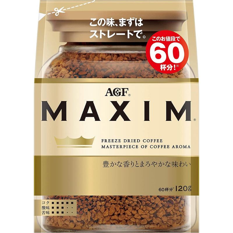 AGF Maxim Freeze Dried Coffee กาแฟสำเร็จรูปชนิดฟรีซดราย 🇯🇵 120g.