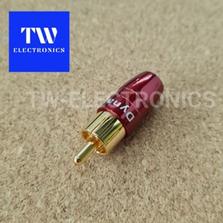 หัวRCAตัวผู้ Dynacom มุกแดง ท้าย4mm,ปลั๊กRCA,ปลั๊กAV,ขั้วต่อRCA,RCA connector