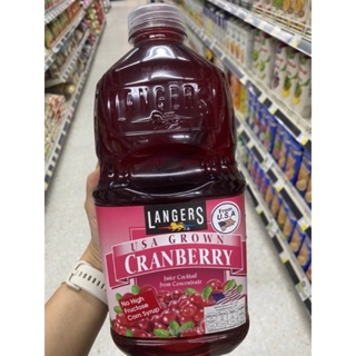 น้ำแครนเบอร์รี่ 27% ตรา แลงเจอร์ส 1.89 L. Cranberry Juice Cocktail From Concentrate ( Langers ) แครนเบอร์รี่ จูส ค็อกเทล ฟรอม คอนเซนเทรท