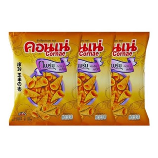 ขนม ข้าวโพดกรอบ ตราคอนเน่ ไพร์ม ขนาด 48 กรัม แพ็คละ 3 ซอง  Cornae Prime/ Corn Snack