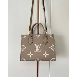 พร้อมส่ง Louis Vuitton Onthego PM Original 25 cm. หูจับแบบถือ และสายหนังแบบสะพายไหล่