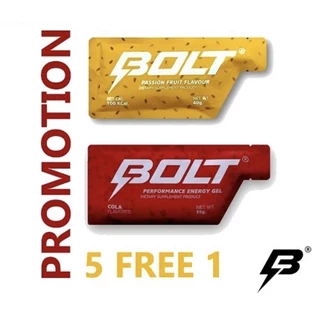 Bolt Energy Gel (ซื้อ​ 5​ แถม​ 1​)​ กดซื้อ6ซอง คละรสได้เจลให้พลังงานโบลท์