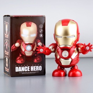 IRON MAN Dance HERO วันผ่อนคลายของเหล่า Super Hero มีเสียง มีไฟ มีเต้น Funny Toy 19 cm