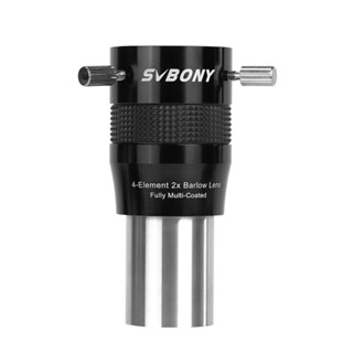 SVBONY SV216 2X บาร์โลว์เลนส์ 1.25 นิ้ว เลนส์ 4 องค์ประกอบแก้ความคลาดทรงกลมขั้นสูงแบบอะโครมาติกสำหรับการสังเกตและถ่ายภาพดาวเคราะห์