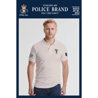 Police bodysize เสื้อยืด Polo ทรง Slim fit  พอดีตัว  ผุ้ชาย/ผู้หญิง ( BP54)