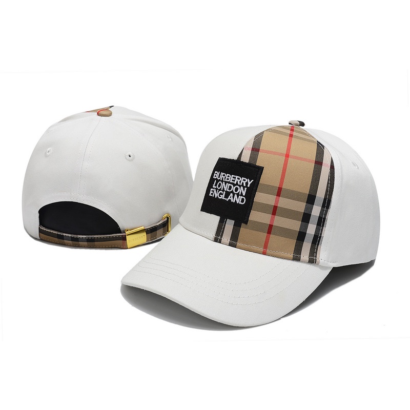 Burberry หมวกเบสบอล ผ้าแคนวาส ปักลายตัวอักษร War Horse สีทอง สไตล์คลาสสิก 2024