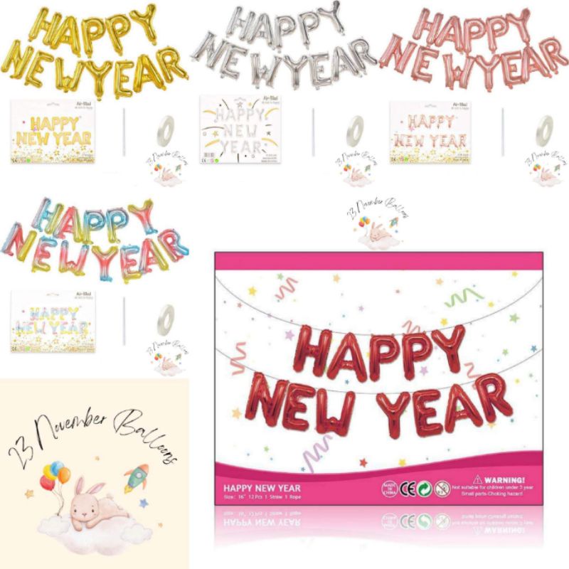 ลูกโป่งฟอยล์ HAPPY NEW YEAR