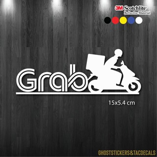 สติกเกอร์Grab Delivery ส่งอาหาร แต่งรถยนต์ กล่อง มอเตอร์ไซค์ laptop computer