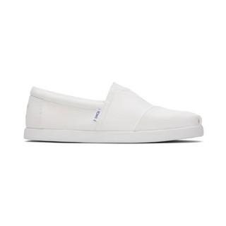 TOMS รองเท้าลำลองผู้ชาย สลิปออน รุ่น ALP FWD White Recycled Cotton Canvas (C) รองเท้าลิขสิทธิ์แท้