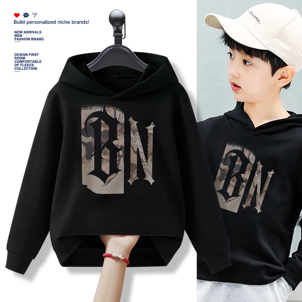 E343 เสื้อฮู้ดเด็กลายแฟชั่นสวยน่ารัก.เสื้อแขนยาว.มี7สีหลายไซส์(110-160)ใส่ได้ทั้งเด็กชายและเด็กหญิง