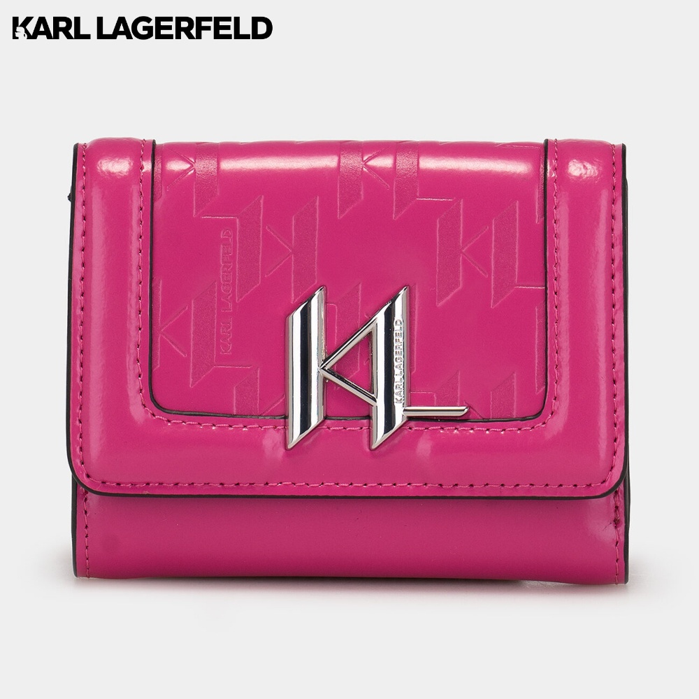 KARL LAGERFELD - K/SADDLE CHAIN MD TRI-FOLD WALLET 226W3210 กระเป๋าสตางค์