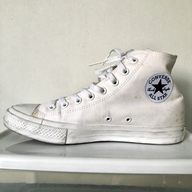 แท้ 💯 รองเท้า Converse All Star Chuck Taylor พื้น Lunarlon สีขาว รองเท้าผู้ชาย หุ้มข้อ