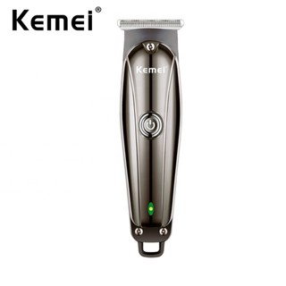 Kemei ปัตตาเลี่ยนตัดผมไฟฟ้า ไร้สาย ชาร์จ USB ชาร์จเร็ว 600mah แบตเตอรี่ลิเธียมออน สําหรับผู้ชาย