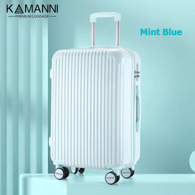 KAMANNI กระเป๋าเดิน 20 นิ้ว/ 24 นิ้ว กระเป๋าเดินทางสีแดงตาข่าย ล้อหมุน กระเป๋าเดินทาง ของขวัญนักเรียน