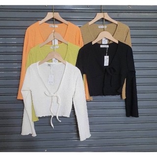 เสื้อแขนยาวโอลีนผูกโบว์