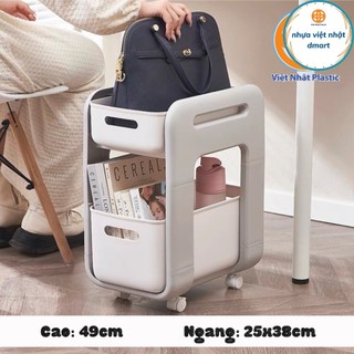 kệ đựng đồ có bánh xe, kệ trượt nhựa Việt Nhật di chuyển đa năng 5588