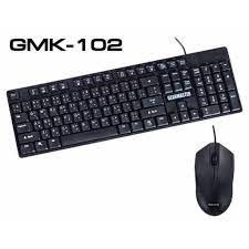 Keyboard+Mouse combo GMK-102 ดำ(ชุดคีย์บอร์ดและเมาส์ที่ถูกที่สุด)