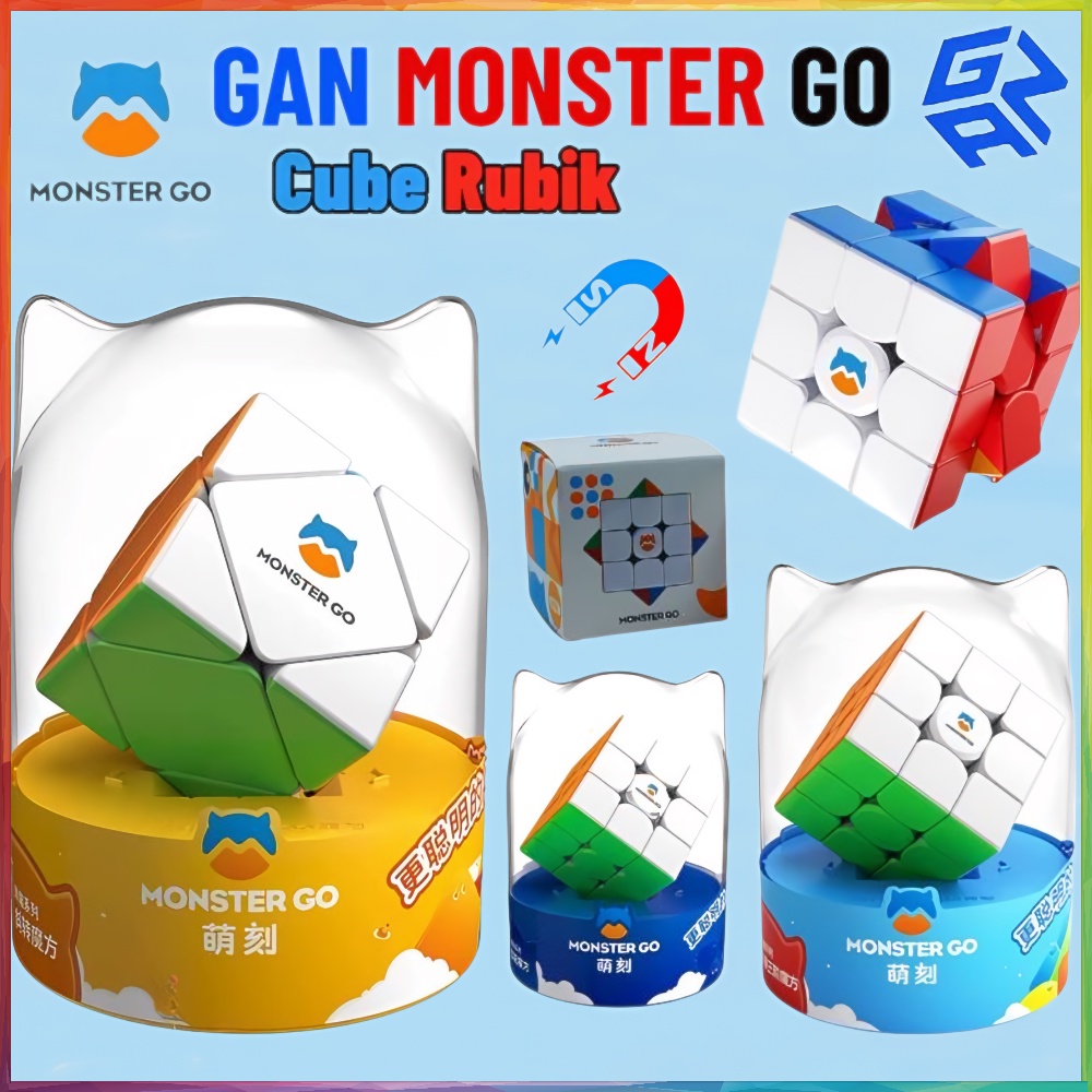 NEW!!Gan Monster Go EDU 3X3 V2 M รูบิคแม่เหล็ก ของเล่นคลายเครียด แบบมืออาชีพ GAN EDU V2M