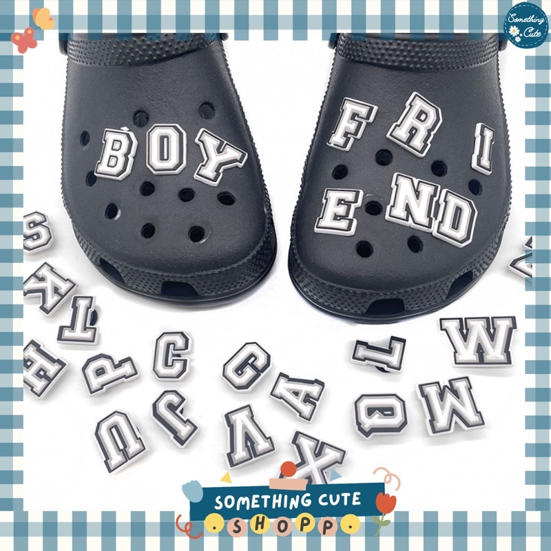 ส่งจากไทย🔠ตัวติดรองเท้า A-Z ตัวอักษรภาษาอังกฤษ 🚘ส่งจากไทย✨ somethingcute