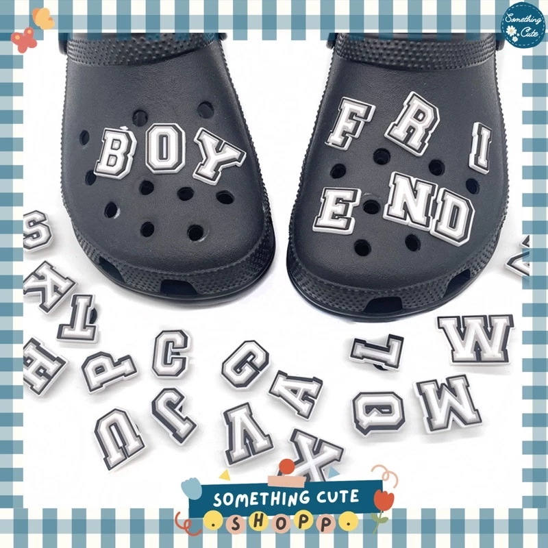 ส่งจากไทย🔠ตัวติดรองเท้า A-Z ตัวอักษรภาษาอังกฤษ 🚘ส่งจากไทย✨ somethingcute