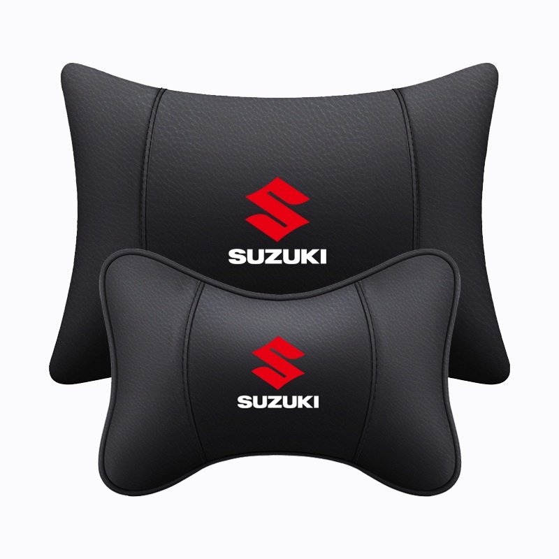1PCS PU หนังรถหัวคอหมอนรถ Headrest คอสนับสนุนที่นั่งสําหรับ Suzuki Alivio/Ciaz Baleno Celerio Jimny 