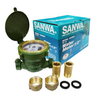 มิเตอร์น้ำ มาตรวัดน้ำ 1/2" SANWA รุ่น SV15